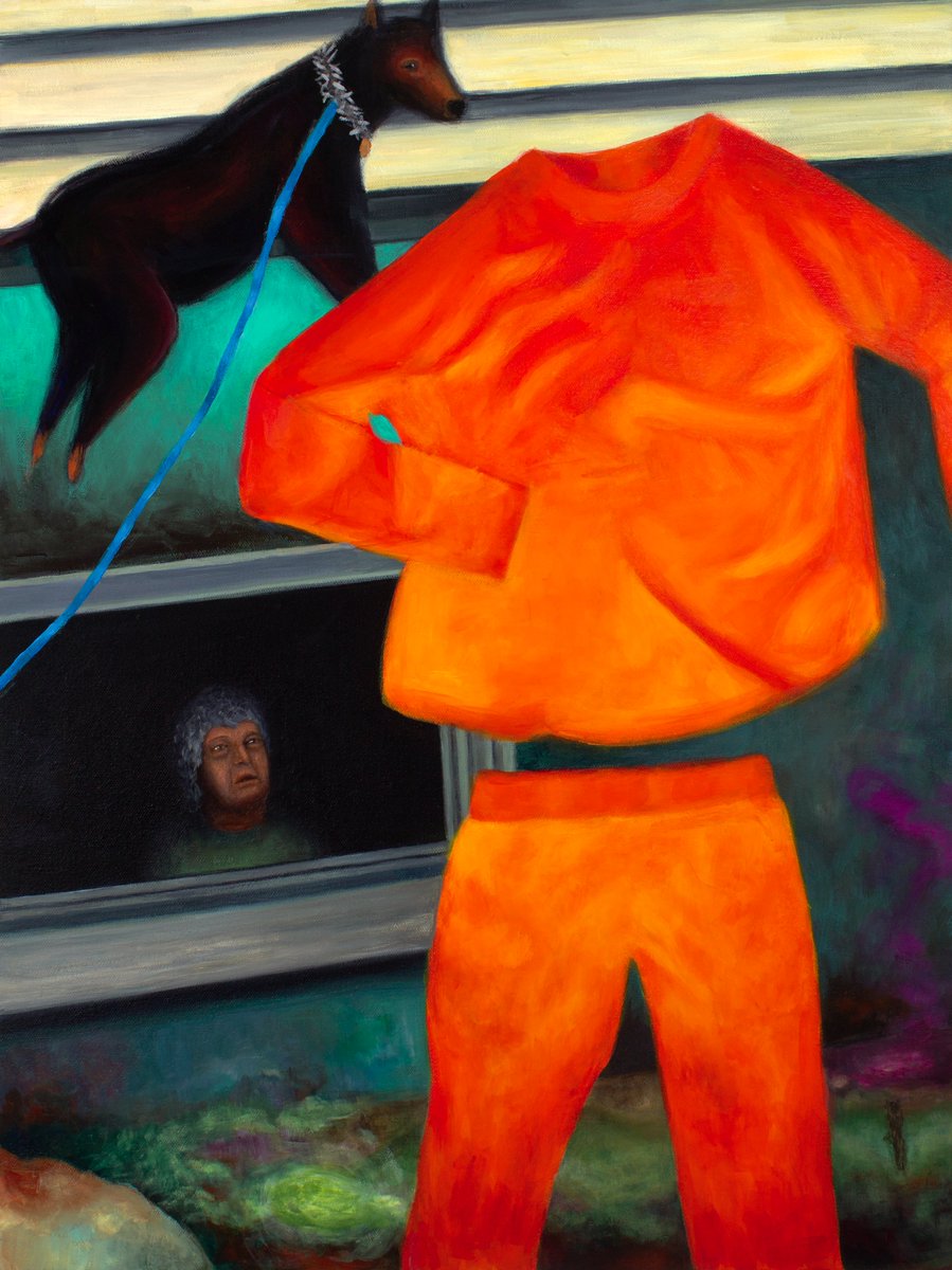 book of norman (a.k.a. fat dog) 
18" x 24" acrylic on canvas