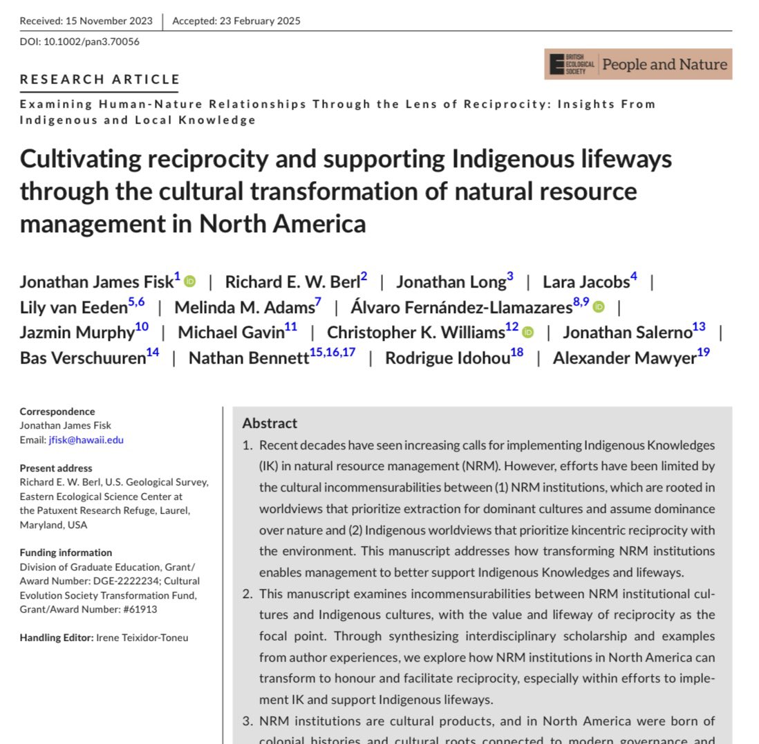 Dr. Melinda Adams (@scholar_melinda) on Twitter photo 🚨 yay, another collaborative research paper in “People and Nature”. Add to your classes in natural resource management/ environmental science 🪶🌿🔥#wildfire #goodfire #science <a href="/PaN_BES/">People and Nature</a> 🚨 yay, another collaborative research paper in “People and Nature”. Add to your classes in natural resource management/ environmental science 🪶🌿🔥#wildfire #goodfire #science <a href="/PaN_BES/">People and Nature</a>