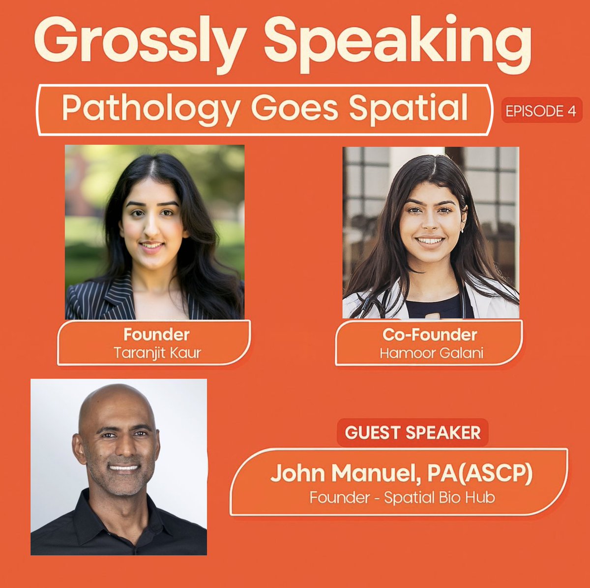 GrosslySpeaking's tweet image. Listen to EP4: Pathology Goes Spatial @SpatialBioHub 
Spotify: open.spotify.com/episode/5UVGtr…
Apple: podcasts.apple.com/us/podcast/ep4…