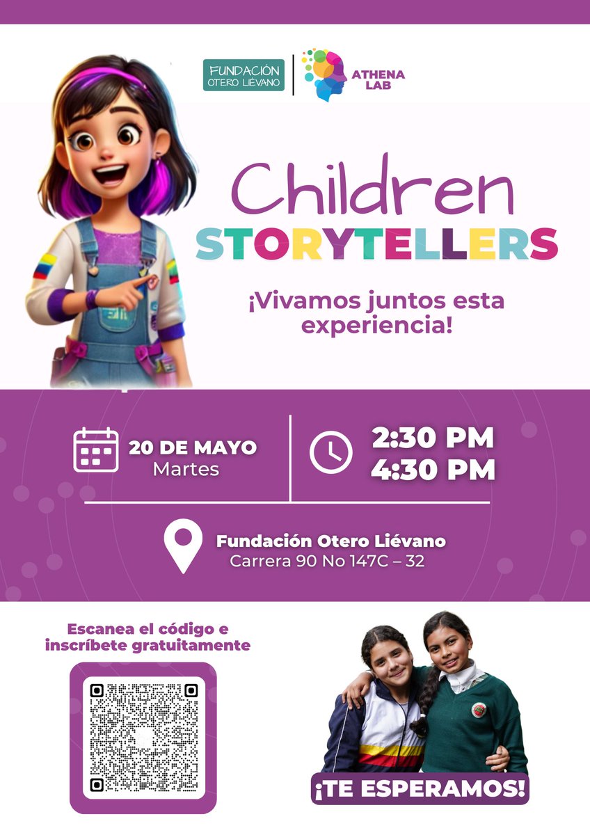 Seguimos creando espacios donde el aprendizaje se vive con creatividad y propósito! 📲 🕹️

🎯 La participación es totalmente gratuita. Solo necesitas inscribirte y estar listo para vivir una experiencia formativa única. ¡Te esperamos mañana!

#AthenaFest #storyteller
