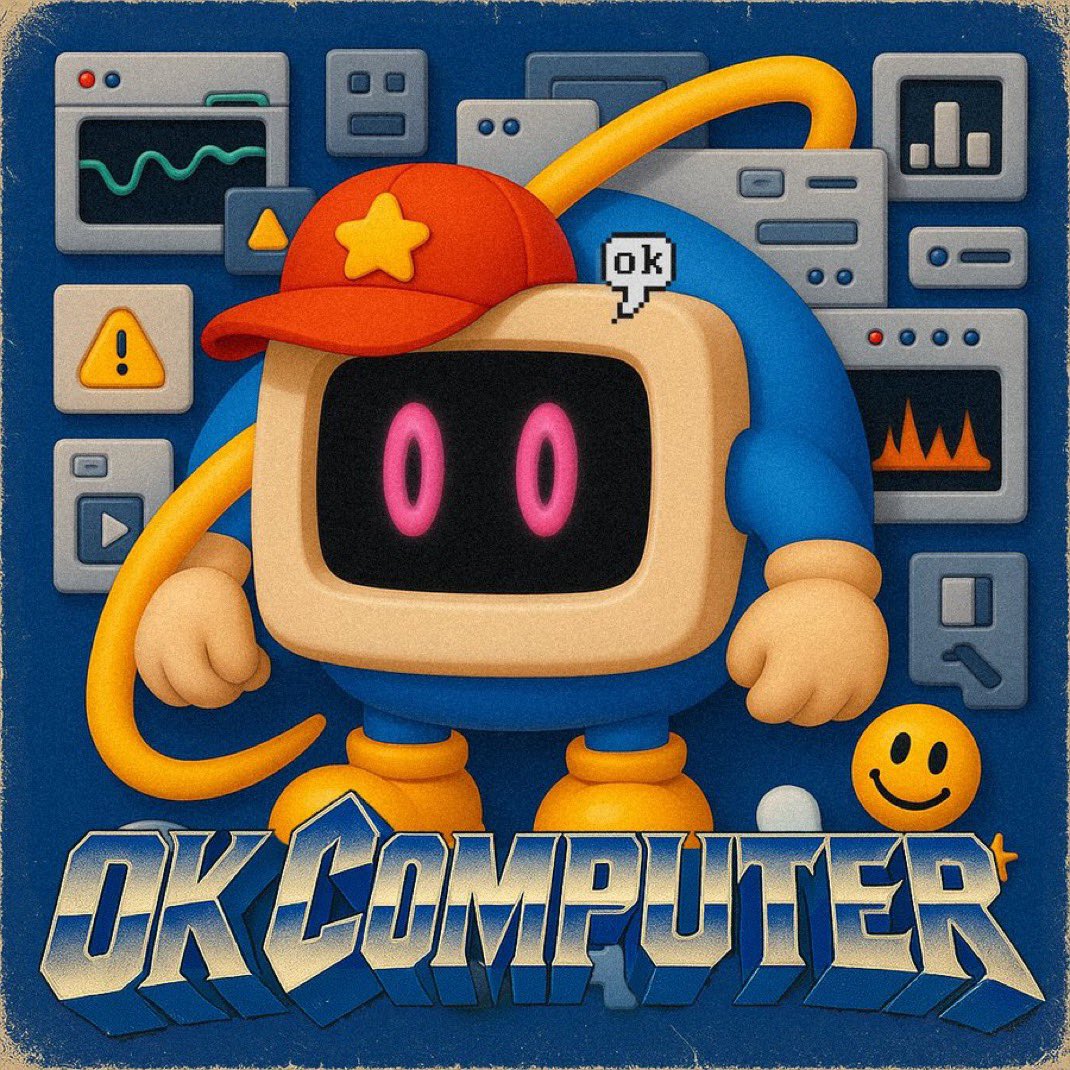 GM
My special art for OK Computer holders 
Free mint if you have it 
RT/like 
Check your wallet 👇🏼