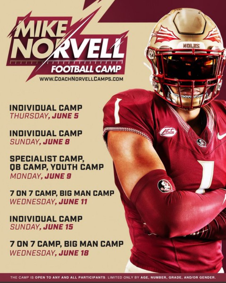 AshBoogie_24's tweet photo. Thanks @_DJDaniels for the camp invite! I look forward to getting back to Tallahassee.

@RyanBartow @evancooper2 @RHHSBearcatsFB @BoulwareLeon @Seminoles https://t.co/rSMDQNtwH0