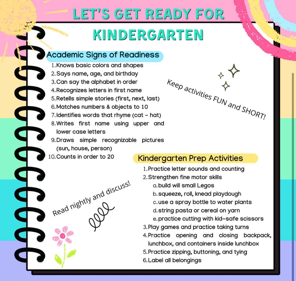 Is your child coming to Kindergarten at Beachland Elementary for the 2025-2026 school year? Then it is time to register for Kinder Camp! Also, checkout some important information about Kinder Camp and  Kindergarten readiness activities!