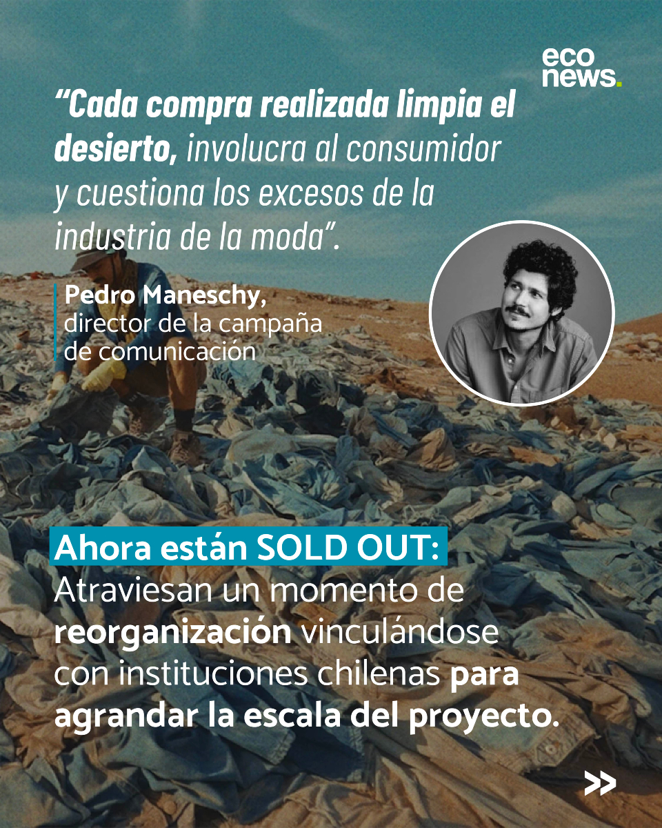 El Desierto de Atacama, en Chile, se ha convertido en el mayor basural textil del mundo, recibiendo más de 39.000 toneladas de ropa usada al año.

Gran parte de estas prendas, muchas nuevas, terminan tiradas o quemadas, generando grave contaminación ambiental.

 Frente a esto,