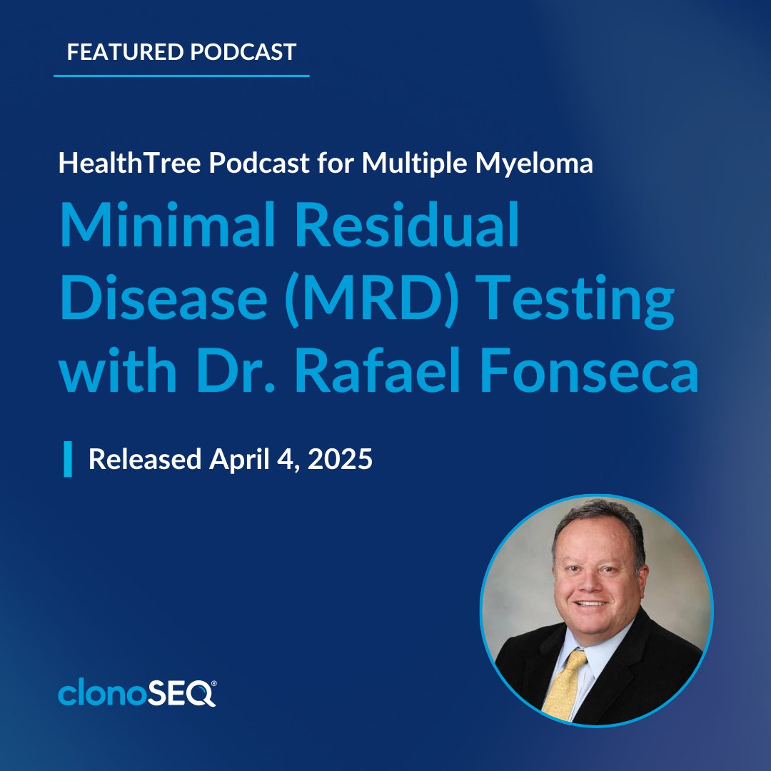 clonoSEQ (@clonoseq) on Twitter photo Check out <a href="/HealthTree/">HealthTree Foundation</a>’s podcast for multiple myeloma with Dr. Fonseca (<a href="/Rfonsi1/">Rafael Fonseca MD 🦔🇺🇸🏜🇲🇽</a>). He discusses what Measurable (Minimal) Residual Disease (MRD) testing is, how it should be used & why you should be talking to your doctor about it. #MMsm
Listen here: healthtree.org/myeloma/commun… Check out <a href="/HealthTree/">HealthTree Foundation</a>’s podcast for multiple myeloma with Dr. Fonseca (<a href="/Rfonsi1/">Rafael Fonseca MD 🦔🇺🇸🏜🇲🇽</a>). He discusses what Measurable (Minimal) Residual Disease (MRD) testing is, how it should be used & why you should be talking to your doctor about it. #MMsm
Listen here: healthtree.org/myeloma/commun…