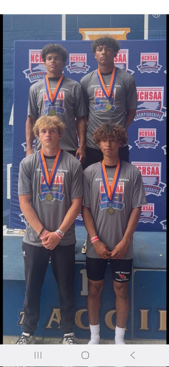 Congratulations to these young men on winning the 4x2 relay in the 1A State Track Meet this past weekend. Now on to football. #gocardinals