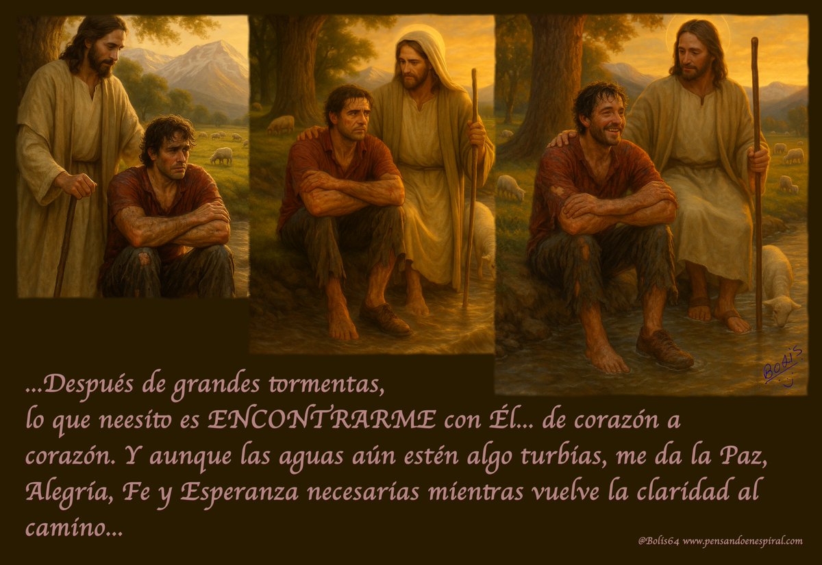 Bolis64's tweet photo. ...Encontrarse... de corazón... aunque sigas con heridas, o pedazos de ti que ya no están... porque con Él, todo sana, y el camino brilla aún más que antes... 📷 https://t.co/TxVldUMVtJ