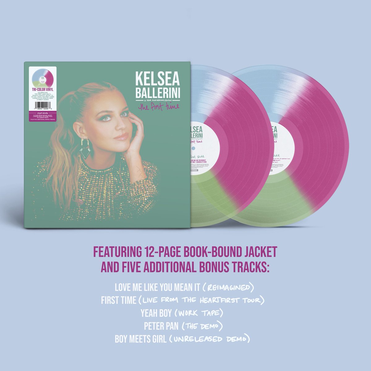 BlackRiverEnt's tweet photo. Oh heyyy 👋 The First Time: 10 Year Anniversary Edition vinyl is available this Friday 5/23 at https://t.co/b3JVOm515I 🤍

Features a book-bound jacket looking back on Kelsea Ballerini’s career and five bonus tracks Pre-order now: https://t.co/v7zpHzyIrU https://t.co/lMwsiqKYdY