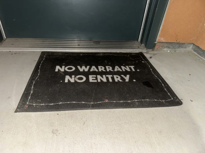 “Doesn’t UC Irvine have anything better to do than censor my doormat?”

That’s what one student asked after being cited for having a doormat outside her apartment that said, “No Warrant, No Entry.” Now, a second student has been punished for having a “Welcome” doormat.