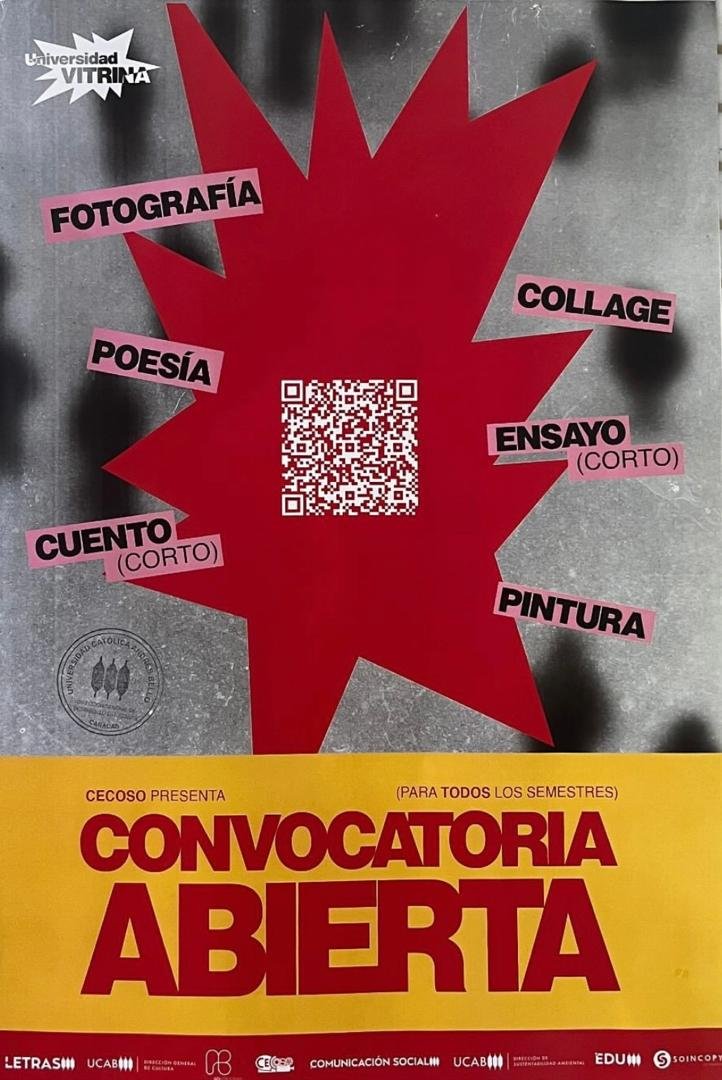 El Ucabista (@elucabista) on Twitter photo Hasta el #30Mayo #UniversidadVitrina
El Centro de Estudiantes de <a href="/comsocialucab/">Comunicación UCAB</a> invita a los #ucabistas de todos los semestres a "hacer de esta universidad una vitrina de tu arte".
Tema: #ODS
Mira detalles en instagram.com/cecoso/
<a href="/Letrasucab/">Letras UCAB</a> <a href="/CulturaUCAB/">Cultura UCAB</a> #ABediciones
📸📒🎬🎨 Hasta el #30Mayo #UniversidadVitrina
El Centro de Estudiantes de <a href="/comsocialucab/">Comunicación UCAB</a> invita a los #ucabistas de todos los semestres a "hacer de esta universidad una vitrina de tu arte".
Tema: #ODS
Mira detalles en instagram.com/cecoso/
<a href="/Letrasucab/">Letras UCAB</a> <a href="/CulturaUCAB/">Cultura UCAB</a> #ABediciones
📸📒🎬🎨