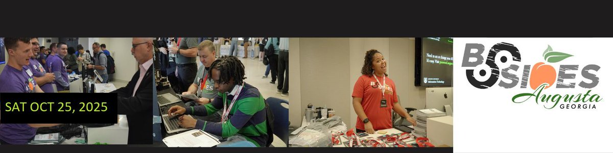 🚨 CFP + CFT NOW OPEN 🚨
📅 BSidesAugusta 2025 — Oct 25
📍 Augusta, GA
💥 Share your tools, stories &amp; skills

🗓️ CFP/CFT Close: June 24
🗓️ Trainings: Oct 20–23
🎤 Speak or teach:
🔗 bsidesaugusta.org/cfp
🔗 bsidesaugusta.org/cft
💙💙 #BSidesAugusta #CFP #Cybersecurity