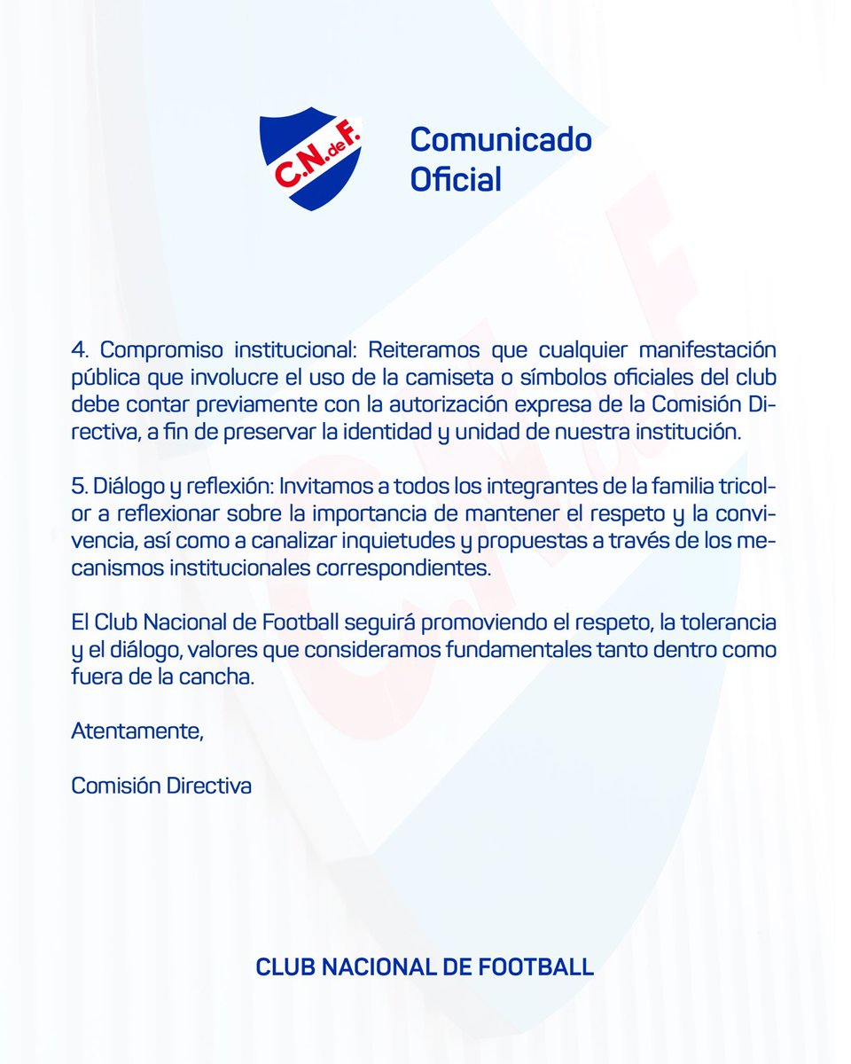 Yo saludando a los clubes por el gesto y el mío, del que soy hincha desde que nací, hace 30’ publica esto… Que desilusión, esta bien redactado, puedo entender el punto, pero por estas cosas difícilmente vuelva al padrón, evidentemente la dirigencia NO entendió nada.-