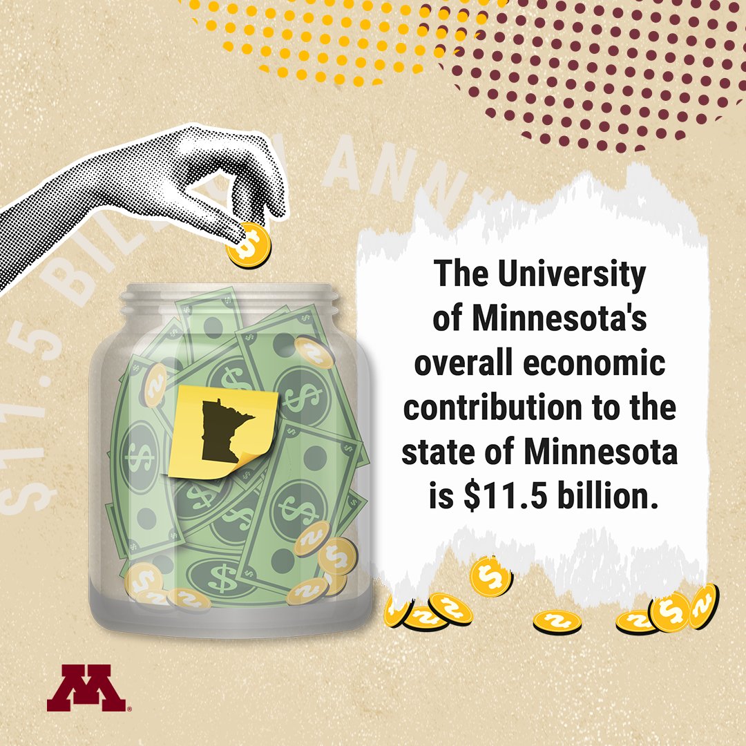 The University of Minnesota has an overall economic impact of $11.5 billion for the state of Minnesota, making a real difference across the state in ways that matter to ALL Minnesotans. Learn more: loom.ly/nK5tQjg