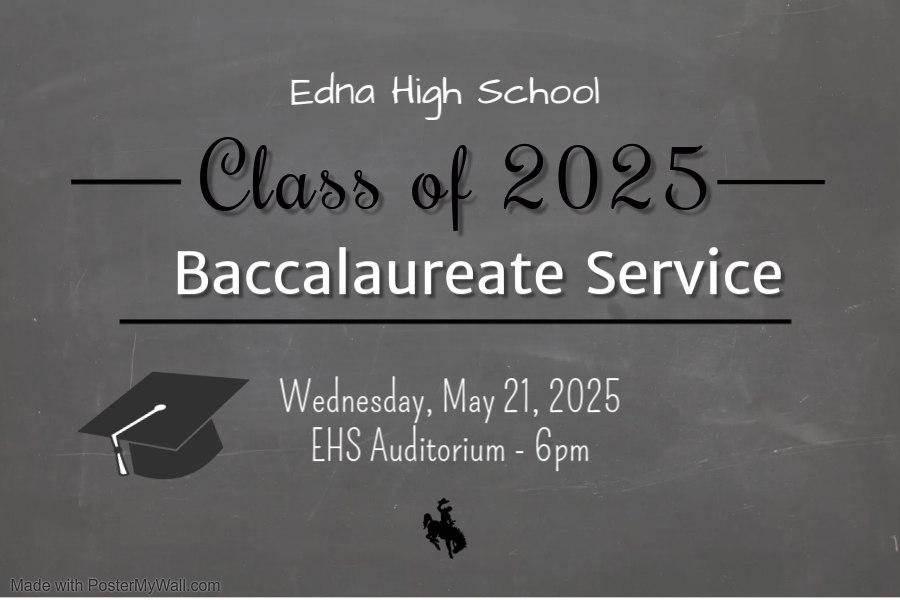 🎓 Join us for Edna High School’s Baccalaureate Service!

📅 Wed, May 21, 2025
🕕 6:00 PM
📍 EHS Auditorium

Let’s support the Class of 2025 with an evening of reflection and celebration. 💙