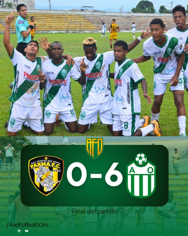 Audaz Octubrino goleó 0x6 en su visita a Parma FC 🤯 en la tercera fecha del torneo de Segunda Categoría de la Asociación de Fútbol Profesional de El Oro. 🙌🏼🔥