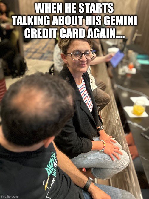 csaveri's tweet image. Even Tito is intrigued with the @Gemini Credit Card!  Earn up to 4% on purchases that’s deposited directly into your Gemini account!  No annual fee.  And, if you use my link below, you can earn a bonus of up to $250 🚀 #StackingSats #OrangeisthenewGold

creditcard.exchange.gemini.com/credit-card/ap…