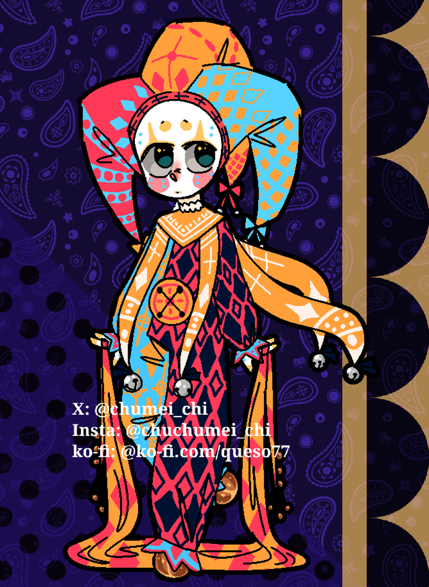 chumei_chi's tweet photo. hi so THIS STYLE IM CURRENTLY COMMS ON KOFI PLZ GO CHEK MY KOFI LAKMKDMK

#digital_art #commissions #digitalpaint #digitalarts #art #originalcharacters #drawing #ibispaintxart #commissions #kofi  #jester #clowncore #ocart https://t.co/Vg9rBPjlWi