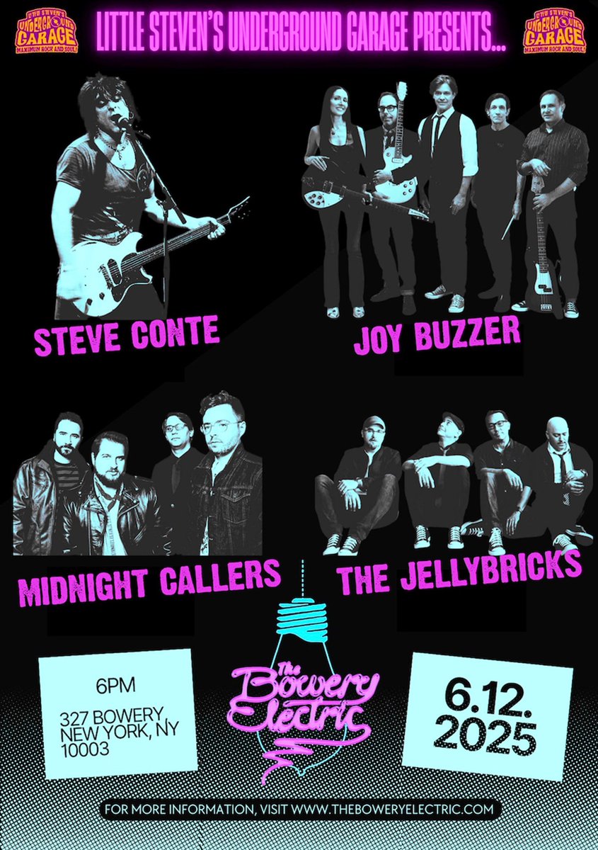 The Jellybricks (@thejellybricks) on Twitter photo June 12th - <a href="/littlesteven_ug/">Little Steven's Underground Garage</a> presents <a href="/SteveConteNYC/">Steve Conte ↙️</a>, Joy Buzzer, The Jellybricks & The Midnight Callers at <a href="/boweryelectric/">The Bowery Electric ⚡️</a>! Thanks to <a href="/earshotmedia/">Earshot Media</a> and Grateful Web for spreading the word!!
gratefulweb.com/test.php/artic… #livemusic June 12th - <a href="/littlesteven_ug/">Little Steven's Underground Garage</a> presents <a href="/SteveConteNYC/">Steve Conte ↙️</a>, Joy Buzzer, The Jellybricks & The Midnight Callers at <a href="/boweryelectric/">The Bowery Electric ⚡️</a>! Thanks to <a href="/earshotmedia/">Earshot Media</a> and Grateful Web for spreading the word!!
gratefulweb.com/test.php/artic… #livemusic