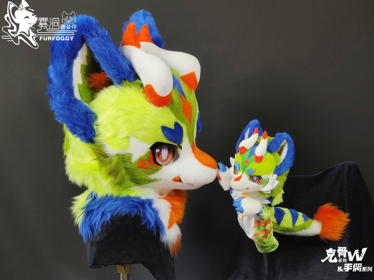 【fursuit for sale】A forest-themed toy dragon and its hand puppet! Now available for sale!  
Price: $2200 (includes one head, one hand puppet, and a fursona design—)
 feel free to reach out to me anytime!
#fursuit #fursuitmaker #furrycommision #kemono #fursuits #fursuitforsale