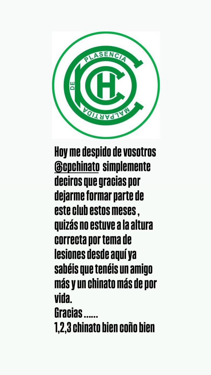Gracias de corazón <a href="/CPChinato/">CP Chinato</a> ⚽️💚