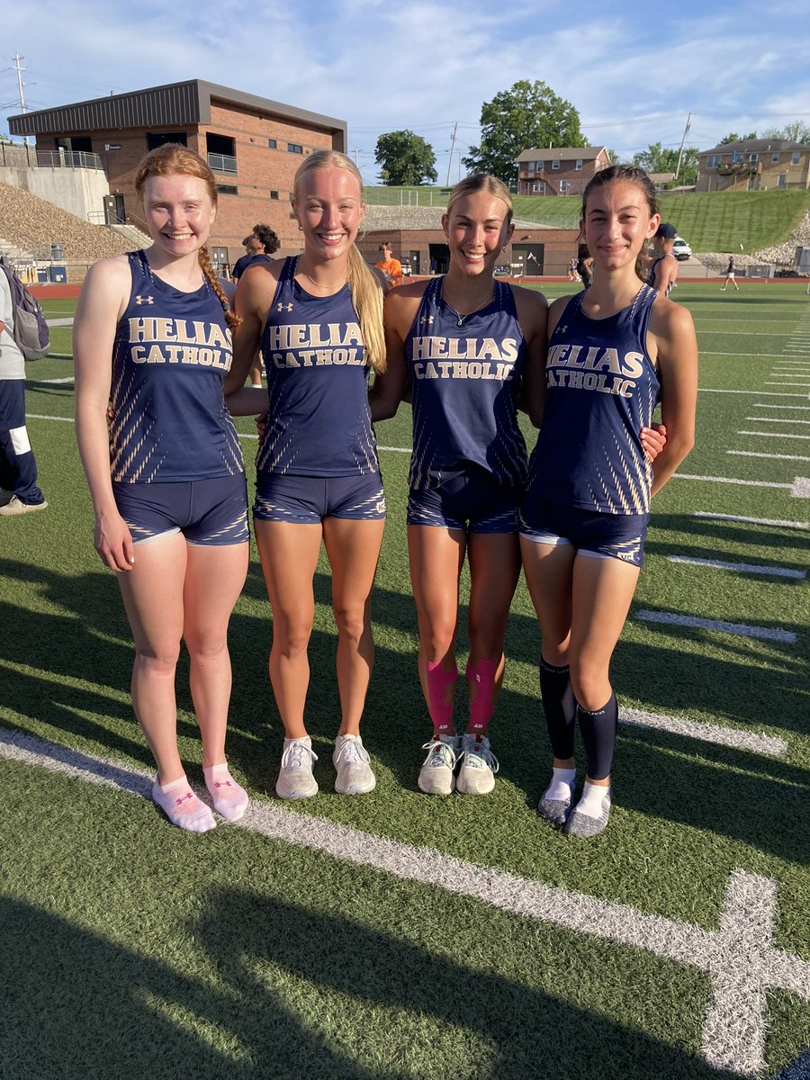 💥💥District Champion💥💥 The Girls 4x400 wins the district championship with a PR time. Great job girls!