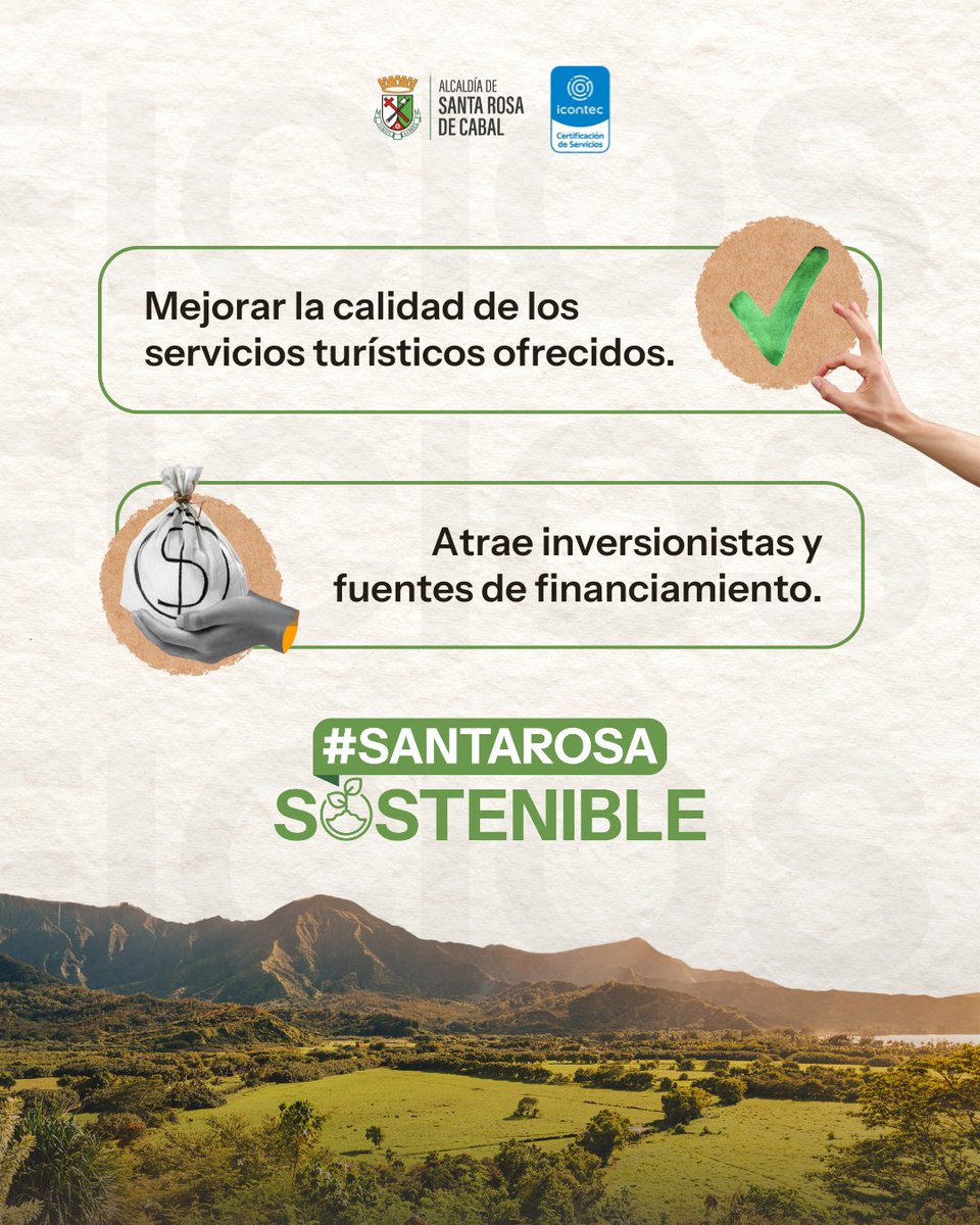 ¡Más confianza, mejores servicios y un planeta más cuidado! ✅

Eso es lo que trae la certificación en turismo sostenible para operadores, visitantes y toda la comunidad. #SantaRosaSostenible