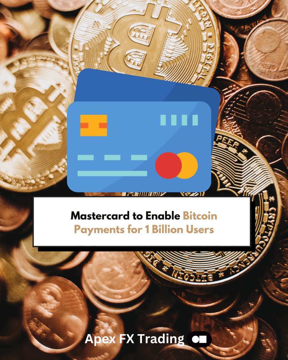 apextradingxp's tweet photo. Mastercard enabling Bitcoin payments for 1B users. Adoption or takeover? Crypto surges, institutions pile in, but is TradFi absorbing DeFi? The future of crypto might not be decentralized. #MarketWatch #TradingCommunity #Bitcoin #Crypto #MasterCard https://t.co/98QUMtlVgE