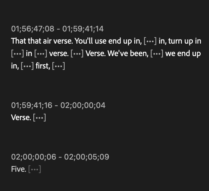 Elisabeth Sweet (@speciesofvalue) on Twitter photo woah you guys.
this is Adobe’s AI-generated transcription of my performance of enough at re:VERSE (<a href="/theVERSEverse/">theVERSEverse</a> symposium in London).
it’s a one-word poem, yet the software suggests that all this came from the shruti box and my voice. woahh. woah you guys.
this is Adobe’s AI-generated transcription of my performance of enough at re:VERSE (<a href="/theVERSEverse/">theVERSEverse</a> symposium in London).
it’s a one-word poem, yet the software suggests that all this came from the shruti box and my voice. woahh.