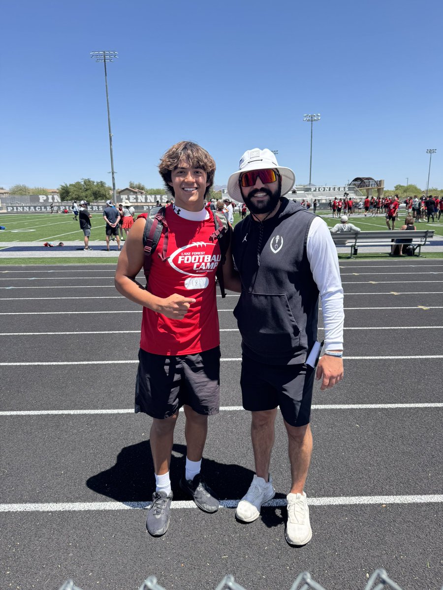 After a great conversation with <a href="/M_Gorogianis87/">Mark Gorogianis</a> , I am blessed to have an opportunity to continue my academic and athletic career at Lake Forest College
<a href="/GRHSFootball/">GRHSFootball</a>