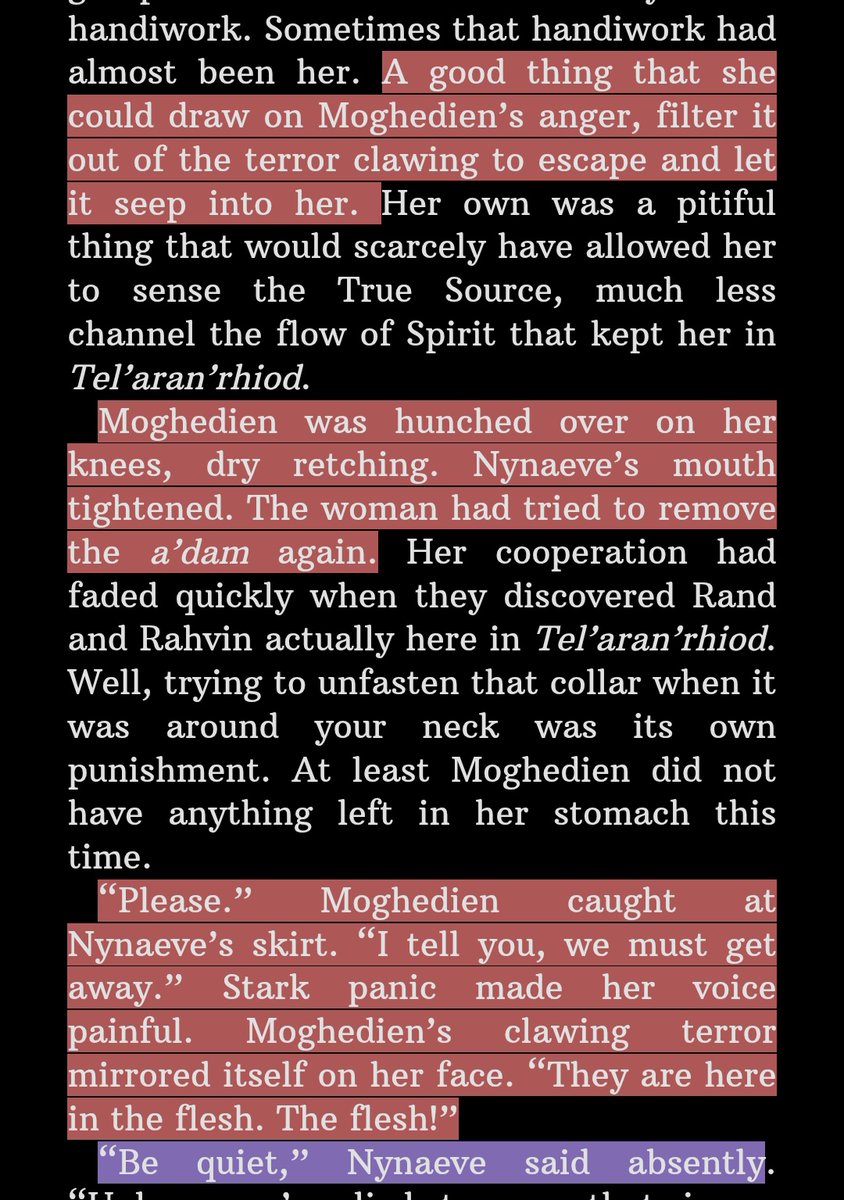 btfldstryr's tweet photo. Moghenyn yuri bdsm situationship is going to get me through the next book I was waiting for this π #thefiresofheaven #wotreread https://t.co/1EmKyWF5PU