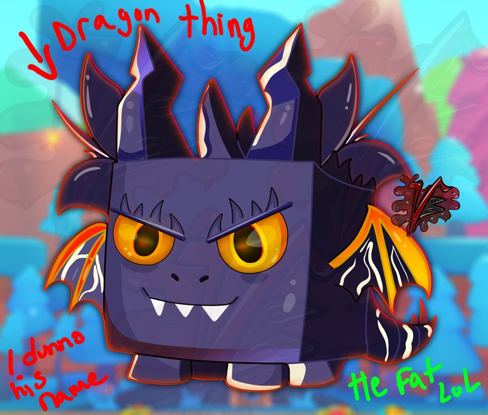 Randomly made a dragon, Idk what the name is but he here 😂Let's just say I had some free time in the morning today. But I have a lil giveaway today so put a username in and I'll choose someone later on today #PetSimulator99 #petsim99 #ps99 #petsimulator99giveaway