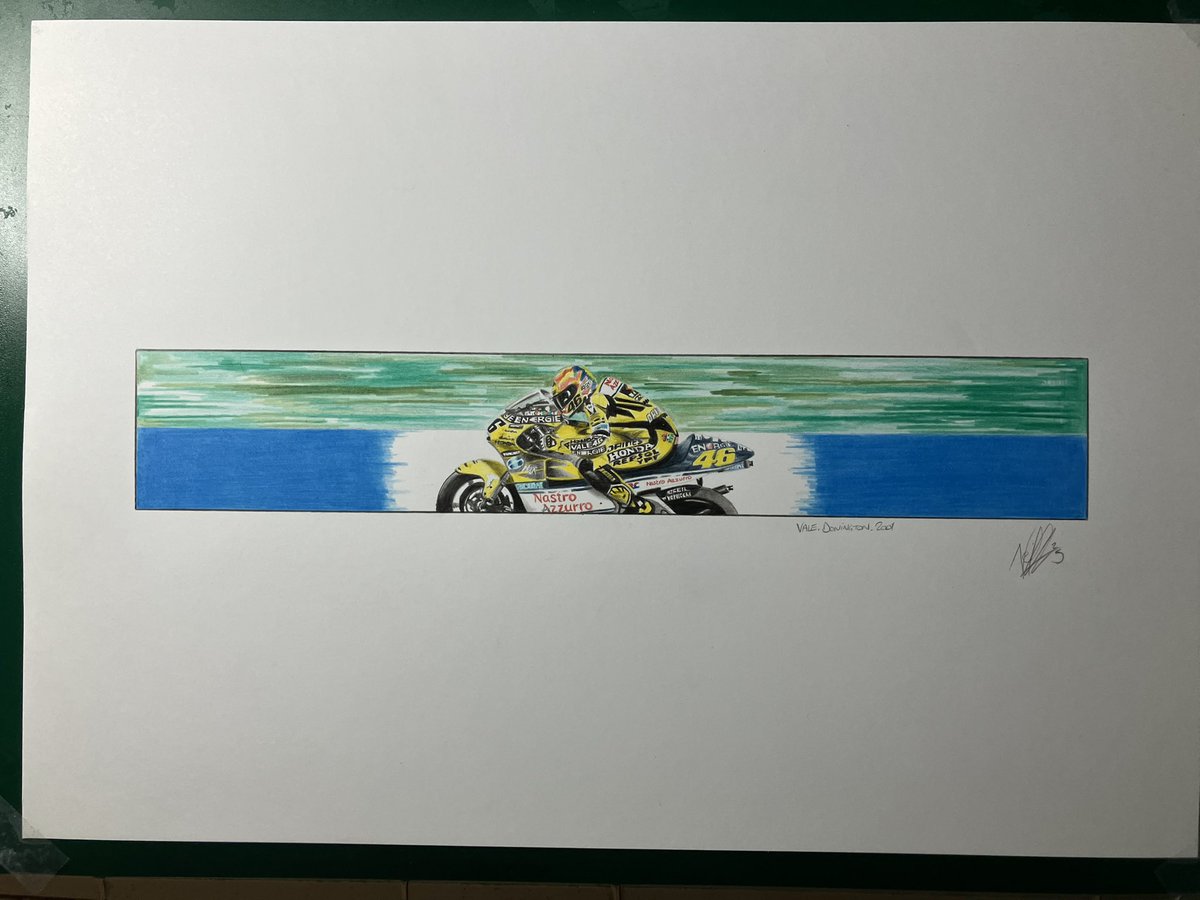 NGAutoArt's tweet photo. Hello! 

Here are four “From the Fence” drawings, which are currently sat in my drawer, longing for a wall to hang on. 

I’ll let these go for £100+p&amp;p each, as long as the buyer promises to put them on a wall. 😊

#F1 #MV1 #Schumacher #Rossi #Brock #MotoGP #V8SC  #RSLStudio https://t.co/yh93fQ03AB