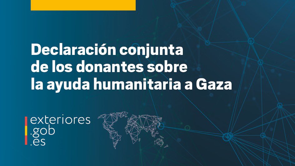 España y otros 21 países piden a Israel que permita de inmediato la reanudación total de la entrada de ayuda humanitaria a Gaza y el trabajo de la ONU de acuerdo con el Derecho Internacional.

🔗
exteriores.gob.es/es/Comunicacio…