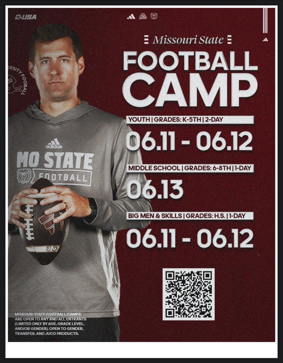 Thank you <a href="/MaxFraney/">Max Franey</a> for the invite to the Missouri State Football Camp!

<a href="/nville_fb/">Northville Football</a> <a href="/brentluplow/">Brent Luplow</a> <a href="/mwfbrecruiting/">Midwest Football Recruiting</a> <a href="/MIexposure/">Michigan Exposure</a> <a href="/TheD_Zone/">The D Zone</a>