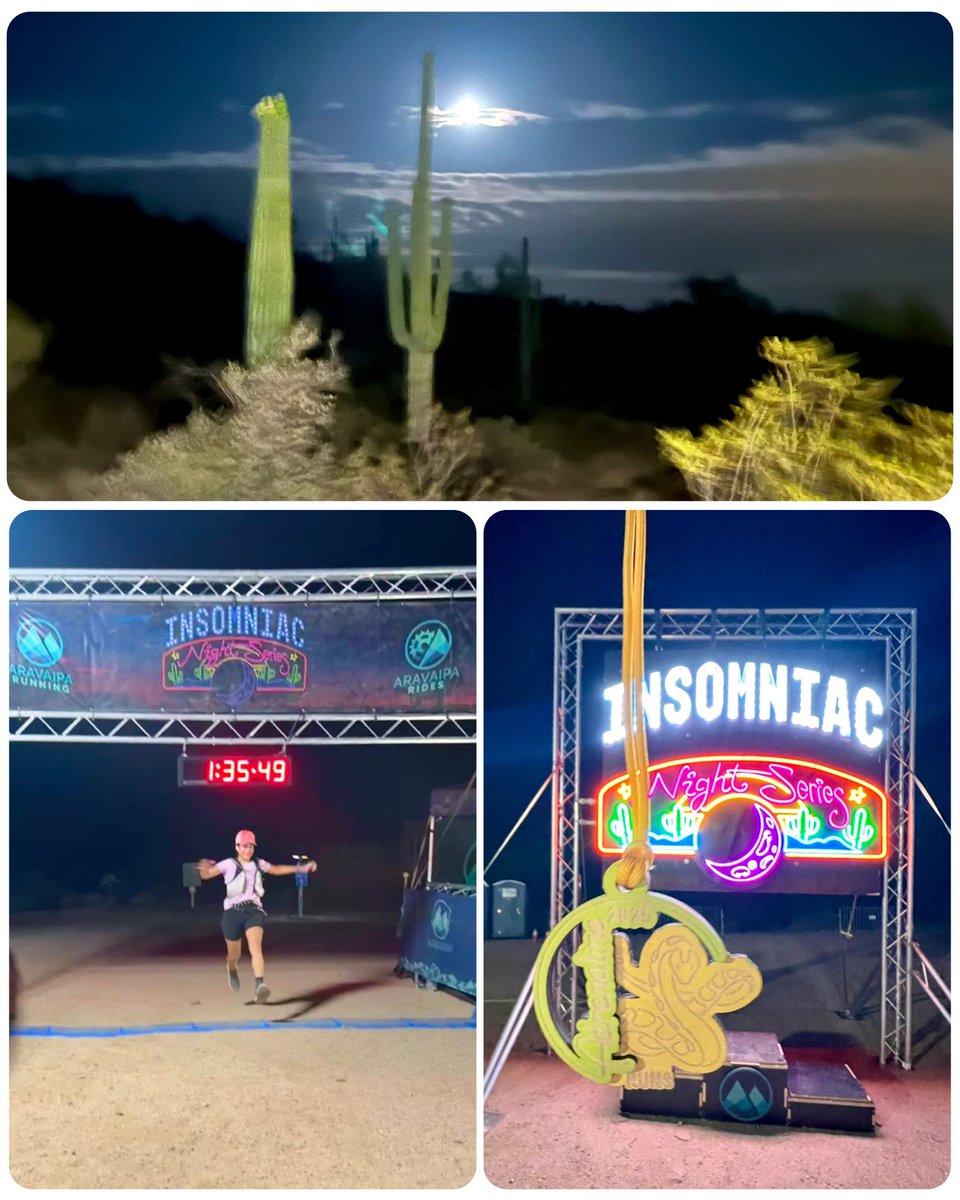 Happy Medal Monday 🎉 Adrenaline 50K Night Trail Run and my 43rd ultra ✅ 
It was a beautiful night! 🌵 I saw my first snake 🐍 of 2025! I also saw a scorpion and many kangaroo mice. Love running in the desert at night! 🙌🏼🌙 
#UltraTrail #TrailRun