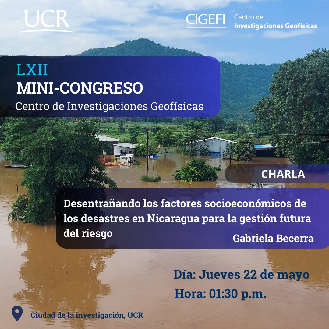 I Mini-Congreso 2025

Utilizando técnicas estadísticas como Random Forest, este estudio permite evaluar variables como la densidad poblacional y uso del suelo en la ocurrencia de desastres como inundaciones y deslizamientos. 

¡Regístrate y conocé más!  ucr.cr/r/CGMnb