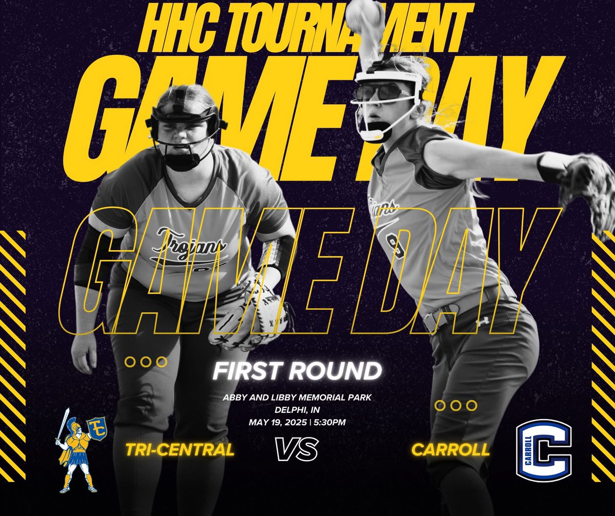 Tri-Central HS Softball (@tc_softball_hs) on Twitter photo IT’S GAME DAY 🛡️🥎🗡️
🚨 Round 1 of HHC Tourney Action
🆚 Carroll
📍 Abby & Libby Memorial Park, Delphi
⏰ 5:30 pm
#TCsoftball #wintheday #family <a href="/trictrojans/">Tri-Central Trojans</a> IT’S GAME DAY 🛡️🥎🗡️
🚨 Round 1 of HHC Tourney Action
🆚 Carroll
📍 Abby & Libby Memorial Park, Delphi
⏰ 5:30 pm
#TCsoftball #wintheday #family <a href="/trictrojans/">Tri-Central Trojans</a>