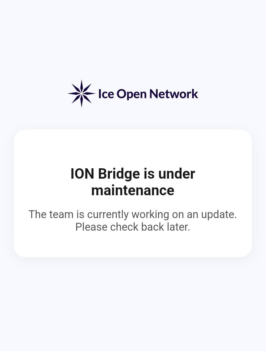 ChrisCA37113516's tweet image. ➡️ JUST IN: THE $ION BRIDGE HAS BEEN RESTORED.

➡️ ICE OPEN NETWORK IS ONE STEP CLOSER TO REALIZING ITS VISION AFTER TODAY'S BIG ANNOUNCEMENT: DEX LIQUIDITY WITHDRAWAL &amp;amp; #IONCHAIN ⛓️ INTEGRATION THIS WEEK ❄️🧊💥

#ION $ION