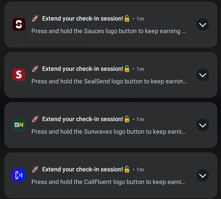 Activate all your mining apps
Especially $SW <a href="/sunwaves_token/">SUNWAVES Token</a> , $SEAL <a href="/SealSendEmail/">SealSend</a> $CALL <a href="/callfluentAI/">CallFluentAI</a> and $SAUCES
