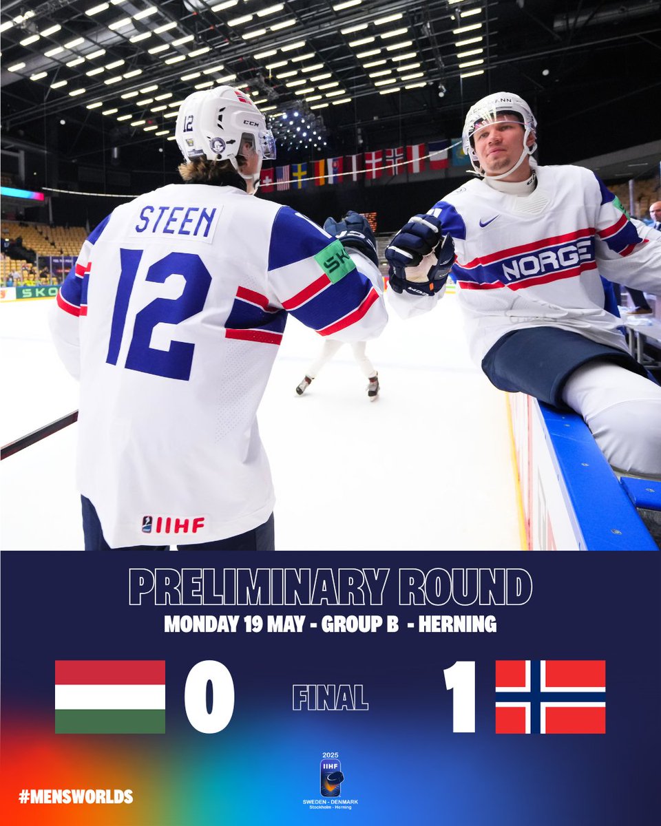 IIHF (@iihfhockey) on Twitter photo 🇳🇴 <a href="/norskishockey/">Norges Ishockeyforbund</a> delivered when it mattered most! Top division spot secured for next year. 👏🔥 #MensWorlds #IIHF
Game recap 🔗 iihf.com/en/events/2025… 🇳🇴 <a href="/norskishockey/">Norges Ishockeyforbund</a> delivered when it mattered most! Top division spot secured for next year. 👏🔥 #MensWorlds #IIHF
Game recap 🔗 iihf.com/en/events/2025…