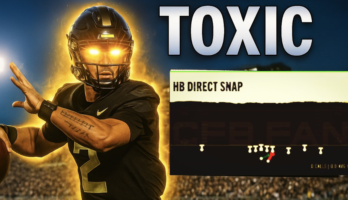 DivineDub_'s tweet photo. The MOST TOXIC off-meta scheme in College Football 25 is finally here ๐
HB Direct Snap is BACK and ruining defenses ๐
But with this one you can flip it to a inside zone direct snap
๐ฎ Available NOW
#CollegeFootball25 #ToxicPlays #CFB25
https://t.co/paE1JphfUn https://t.co/Xji38ac2wO