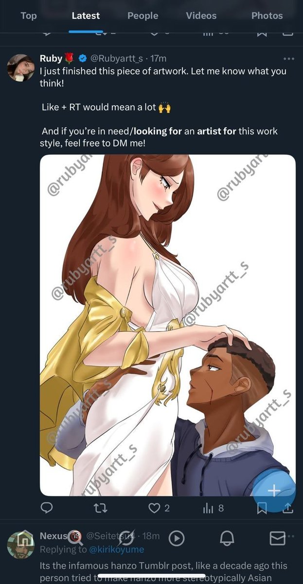 Lolliebears's tweet photo. Caught @Rubyartt_s stealing my work and caught red handed thanks to my friend who recognized it immediately.

Funny how they blocked me before stealing my work and they had the nerve to slap their watermark on it.
If that doesn't scream guilty, I don't know what that does 🤷‍♀️ https://t.co/MVHzgljsr5