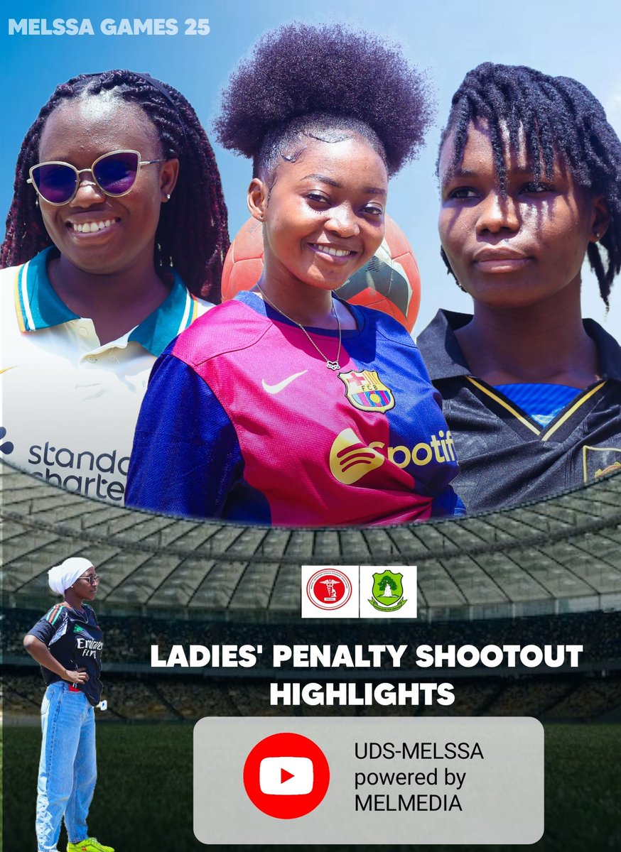 youtu.be/-RoxHp0QWE4?si…

⚽🏆 Relive the intense LADIES' PENALTY SHOOTOUT HIGHLIGHTS from MELSSA GAMES 25!🔥 🌟

 Don't miss a moment of the action!🎬

 #UDSMELSSA #MELMEDIA #PenaltyShootout #WomensSoccer #GameHighlights #Sports