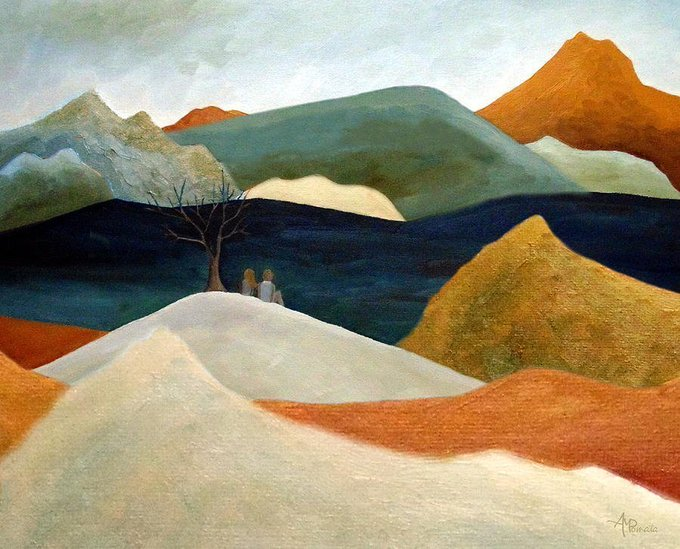 This is my painting "Us Two With A View".