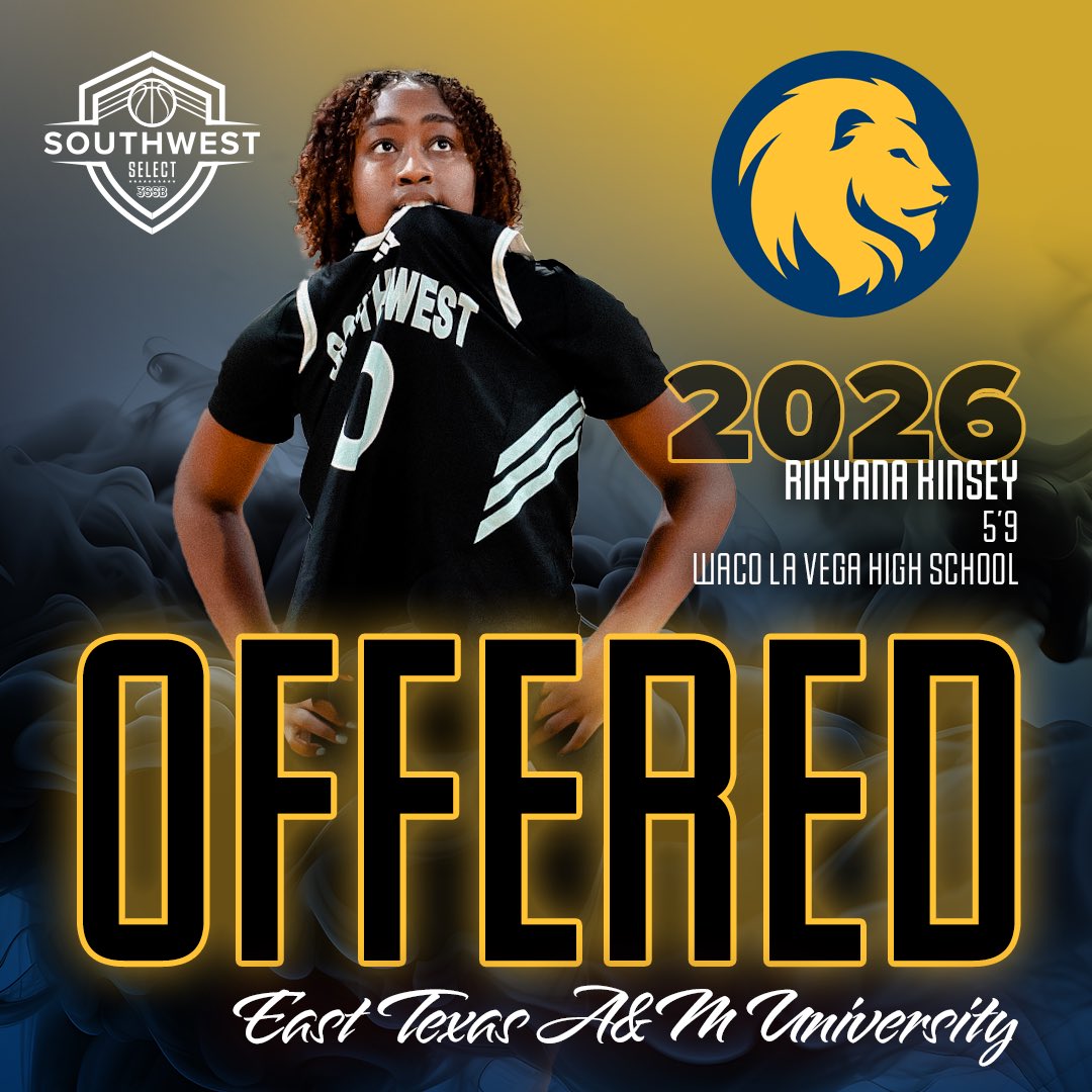 Rihyana Kinsey (@rihkinsey) on Twitter photo After a great conversation with the staff at East Texas A&M University, I'm blessed to say I have received an offer to continue my education and athletic career. <a href="/SW_Select3SSB/">SWSelect3SSB</a> <a href="/Khensle/">CoachKT</a> <a href="/Coach_MarcWill/">Coach Marcus</a> <a href="/MikeAduddell/">Michael ⚡️</a> <a href="/coach_clark512/">JC</a> <a href="/bballjkey/">Jason Key</a> <a href="/D4GB_Basketball/">D4G Basketball</a> After a great conversation with the staff at East Texas A&M University, I'm blessed to say I have received an offer to continue my education and athletic career. <a href="/SW_Select3SSB/">SWSelect3SSB</a> <a href="/Khensle/">CoachKT</a> <a href="/Coach_MarcWill/">Coach Marcus</a> <a href="/MikeAduddell/">Michael ⚡️</a> <a href="/coach_clark512/">JC</a> <a href="/bballjkey/">Jason Key</a> <a href="/D4GB_Basketball/">D4G Basketball</a>