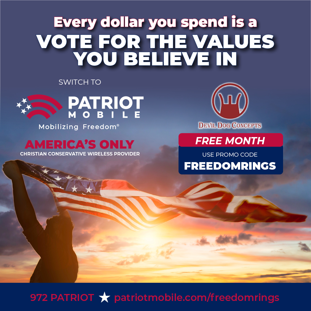 ddcsidecharger's tweet image. Make the switch and support the values you believe in!! patriotmobile.com/freedomrings 
#devildogconcepts