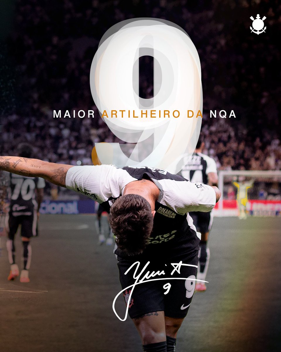 Com o gol de ontem, Yuri Alberto se isolou e agora é líder absoluto na artilharia da Casa do Povo. 👑9️⃣🏴🏳️

#NeoQuímicaArena
#VaiCorinthians