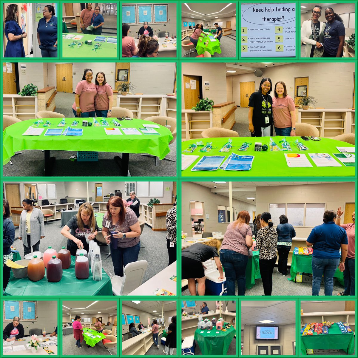 Last Friday, Alief’s dynamic mental health duo, Mrs. Lewis &amp; Ms. Campbell, along with Candis from CYS teamed up to host an amazing  mental health at the C.A.R.E. Center! Staff dove into a treasure trove of resources, relaxing activities, and asked questions. #mentalhealthmatters