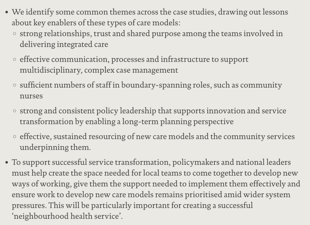 (The Health Foundation) Coordinación entre niveles asistenciales en la gestión de las enfermedades crónicas health.org.uk/reports-and-an… Lecciones de los estudios de casos internacionales