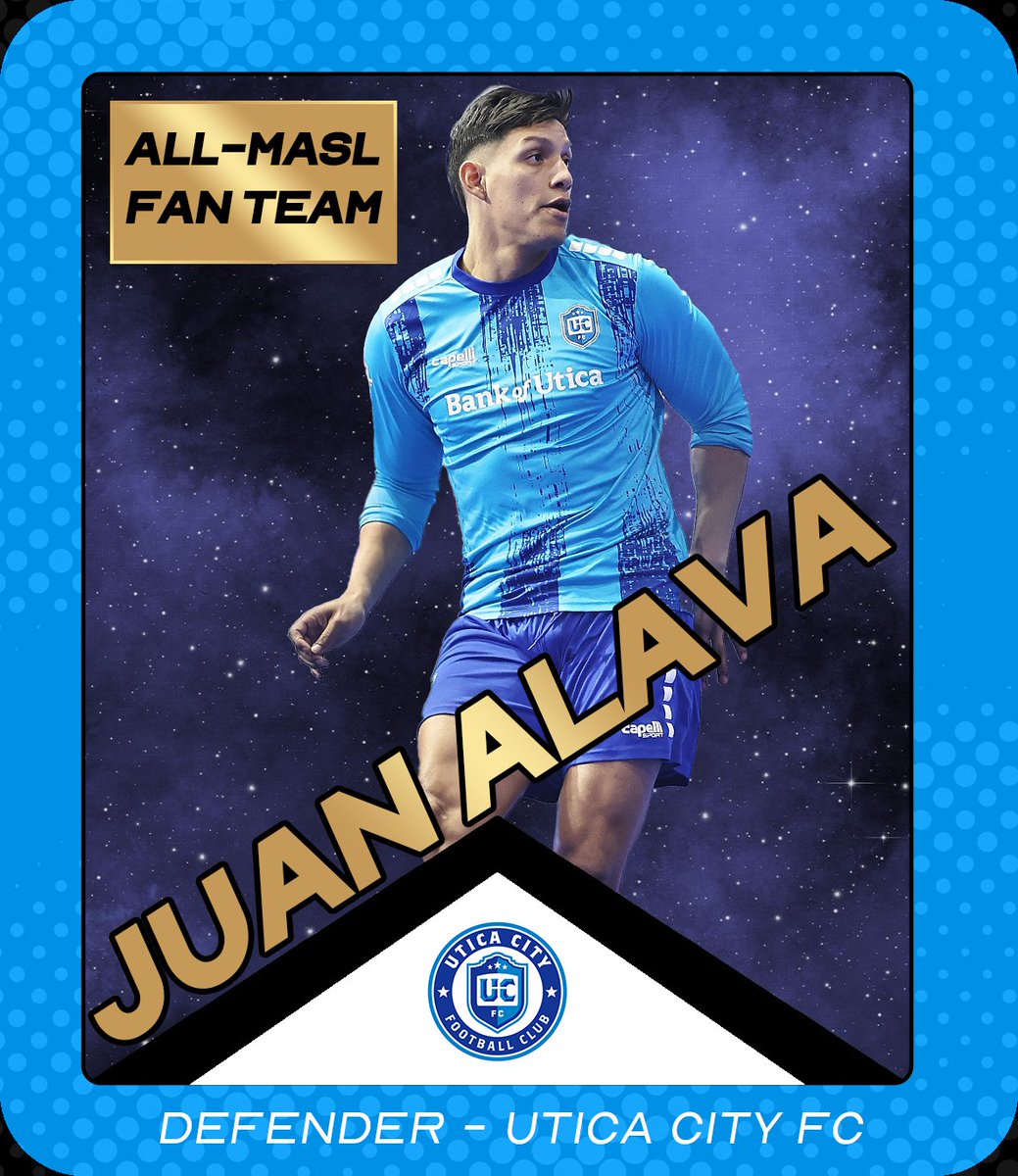 MASL (@maslarena) on Twitter photo The Prince cracks the All-MASL Fan Team!
Juan Alava from <a href="/UticaCityFC/">Utica City FC</a> is the first defender on the 2024-25 All-MASL Fan Team! The Prince cracks the All-MASL Fan Team!
Juan Alava from <a href="/UticaCityFC/">Utica City FC</a> is the first defender on the 2024-25 All-MASL Fan Team!